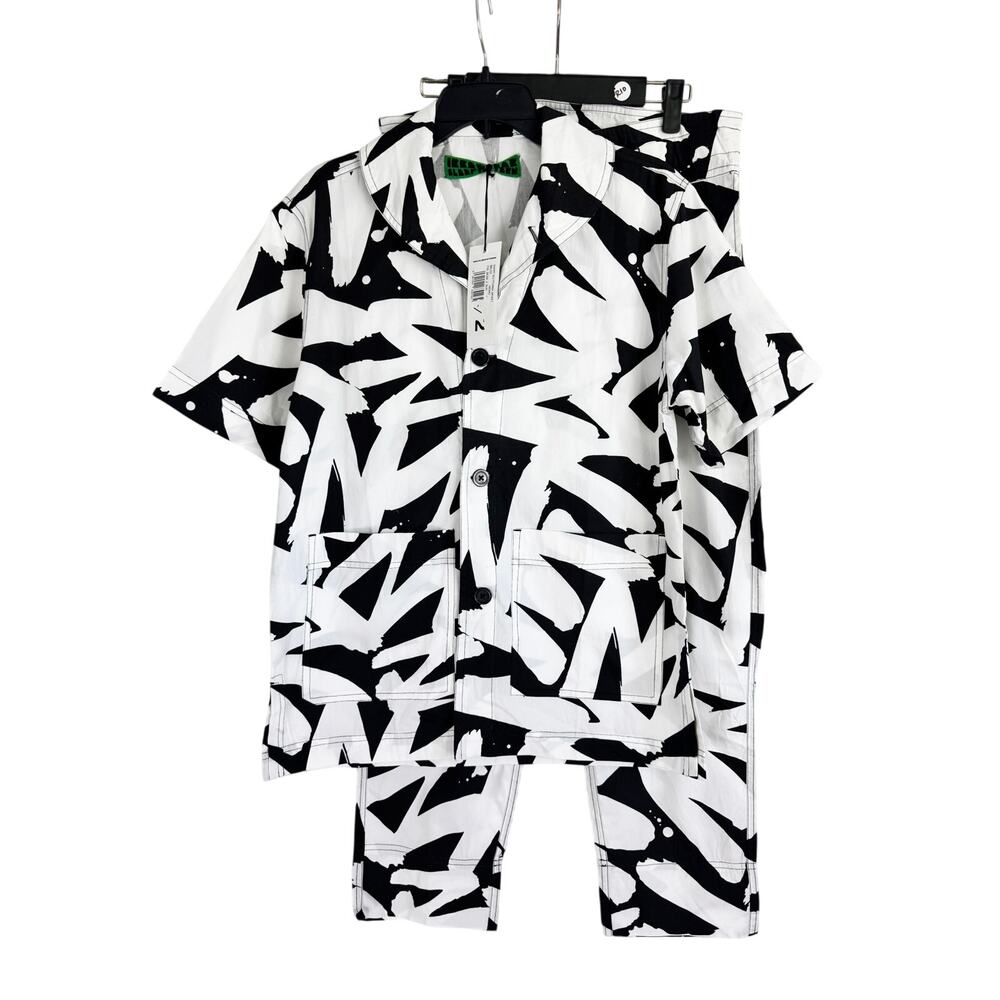 NWT Irregular Sleep Pattern Black White Paradox Pyjama Set 1 2 Extra Small Small